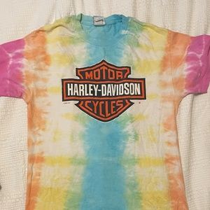 Vintage Tye Dye Harley Davidson Shirt